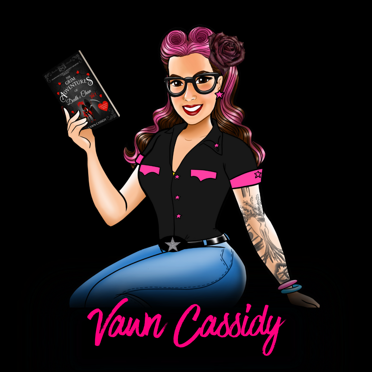 Vawn Cassidy MM Author Pin Up Style Character Image
