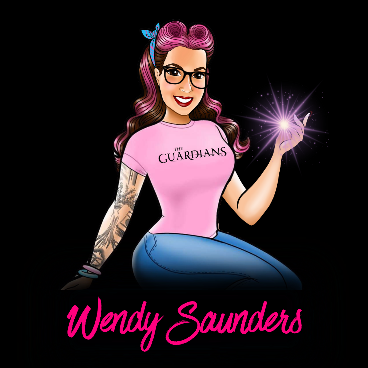 Wendy Saunders MF Author Pin Up Style Character Image
