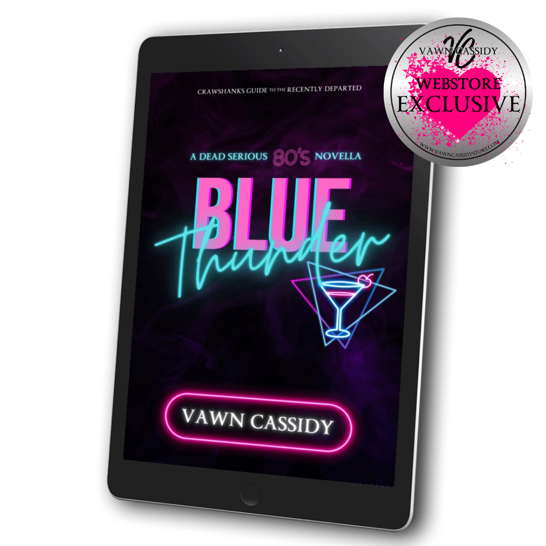 Dead Serious Spin Off Blue Thunder Ebook Cover. Crawshanks Guide to the Recently Departed. MM Romance. Gay/LGBTQ+ Fiction.